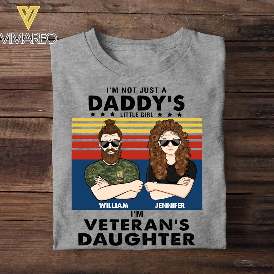 Personalized Canadian Veterans's Daughter Tshirt Printed 22JUY-HC19