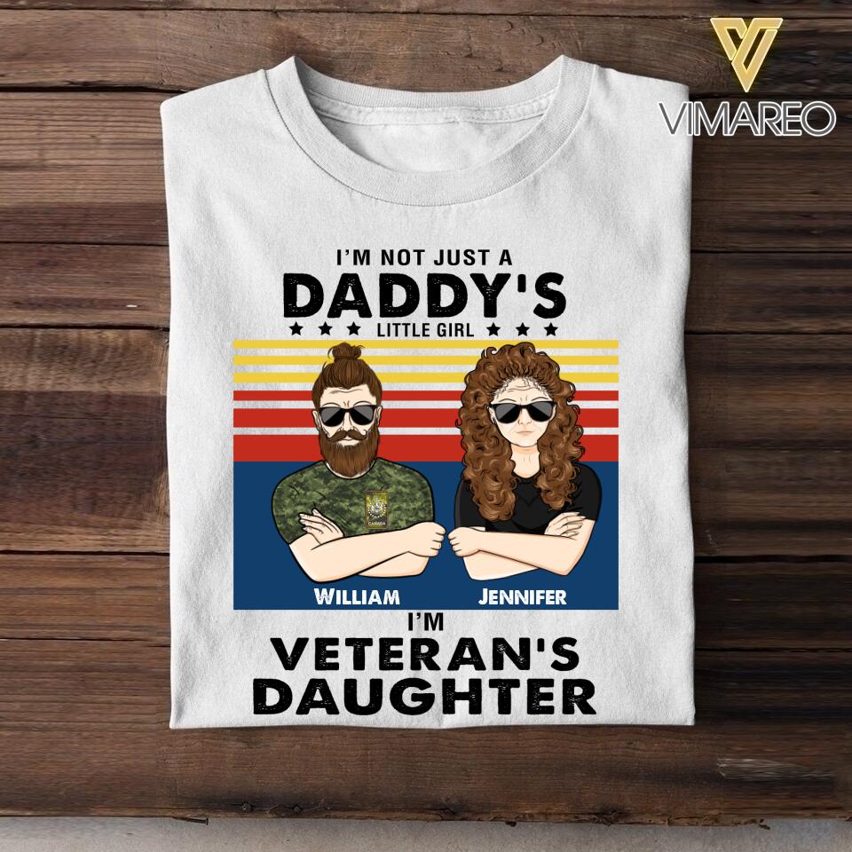 Personalized Canadian Veterans's Daughter Tshirt Printed 22JUY-HC19