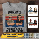 Personalized U.S Veterans's Daughter Tshirt Printed 22JUY-HC19