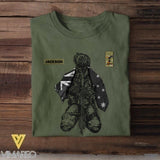 Personalized Australian Veteran/ Solider Tshirt Printed QTHC1807