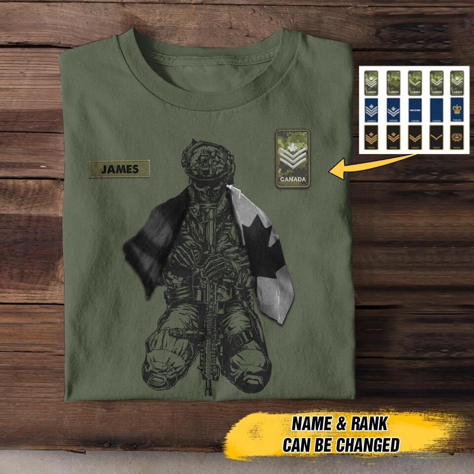 Personalized Canadian Veteran/ Solider Tshirt Printed QTHC1807