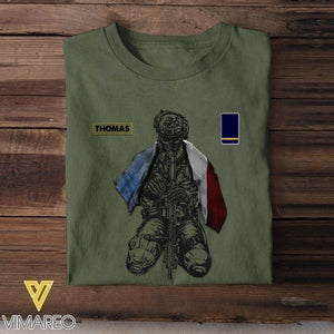 Personalized French Veteran/ Solider Tshirt Printed QTHC1807