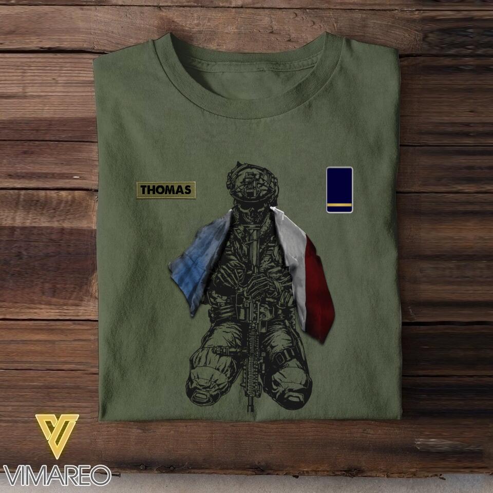 Personalized French Veteran/ Solider Tshirt Printed QTHC1807