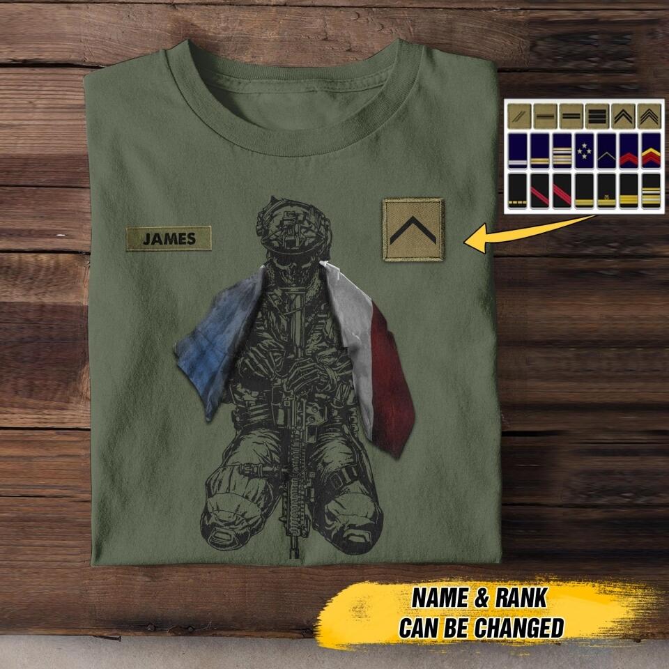 Personalized French Veteran/ Solider Tshirt Printed QTHC1807