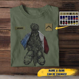 Personalized French Veteran/ Solider Tshirt Printed QTHC1807