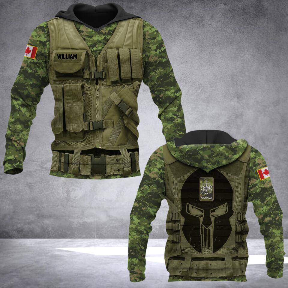 Personalized Canada Veteran/ Solider Camo Hoodie 3D Printed DHHQ1807