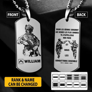 Personalized French Veterans/Soldier Necklaces Printed 22JUY-HY19