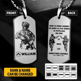 Personalized French Veterans/Soldier Necklaces Printed 22JUY-HY19