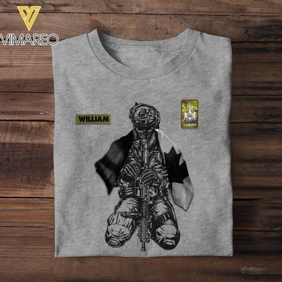 Personalized Canadian Veteran/ Solider Tshirt Printed QTHC1807