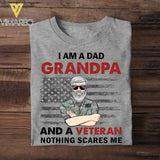 Personalized I Am A Dad Grandpa And An US Veteran Tshirt Printed QTHC1907