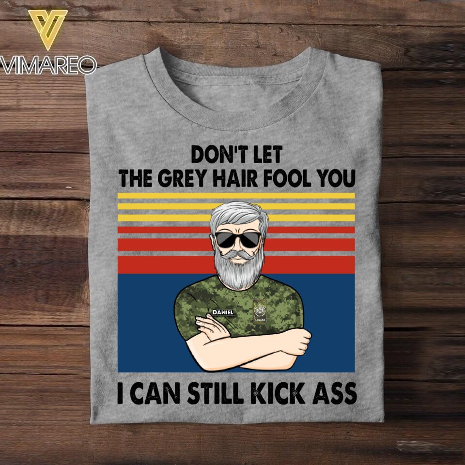 Personalized Canadian Veterans's/Soldier Tshirt Printed 22JUY-HY19