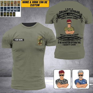 Personalized AUSTRALIA I Am A Grumpy Veteran Oldman Soldier/ Veteran Tshirt 3D Printed DHHQ1807