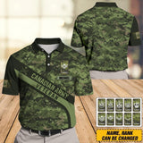Personalized Canadian Army Veteran Polo Shirts 3D Printed DHDT1907
