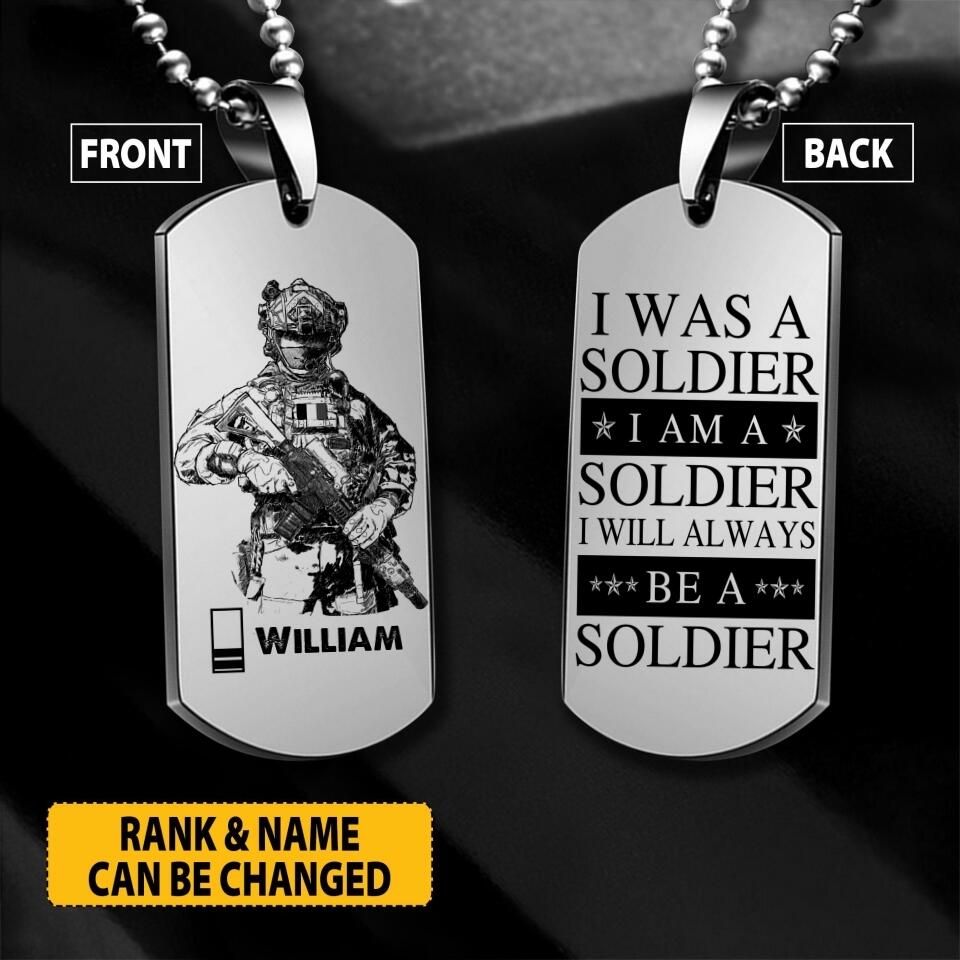 Personalized Irish Veterans/Soldier Necklaces Printed 22JUY-HY19