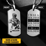 Personalized Irish Veterans/Soldier Necklaces Printed 22JUY-HY19