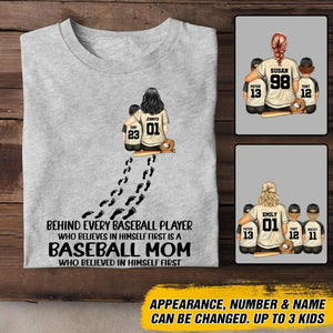 Personalized Baseball Mom Tshirt Printed 22JUY-DT20
