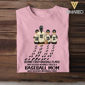 Personalized Baseball Mom Tshirt Printed 22JUY-DT20