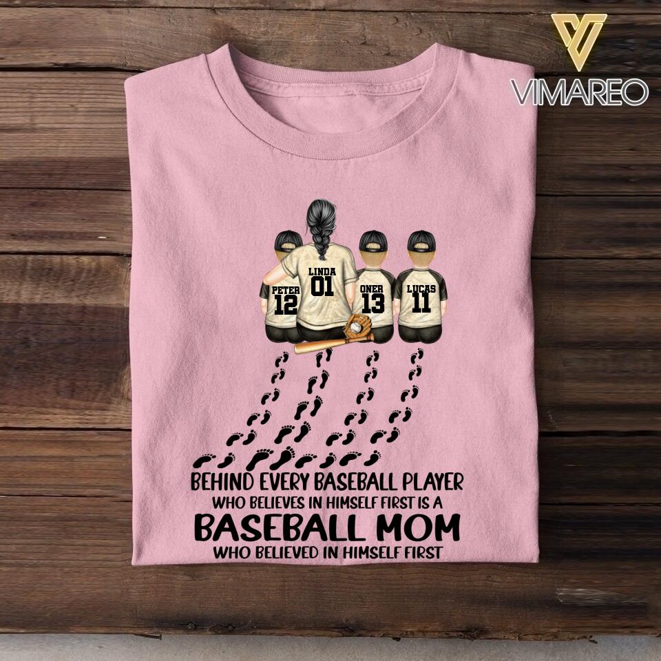 Personalized Baseball Mom Tshirt Printed 22JUY-DT20