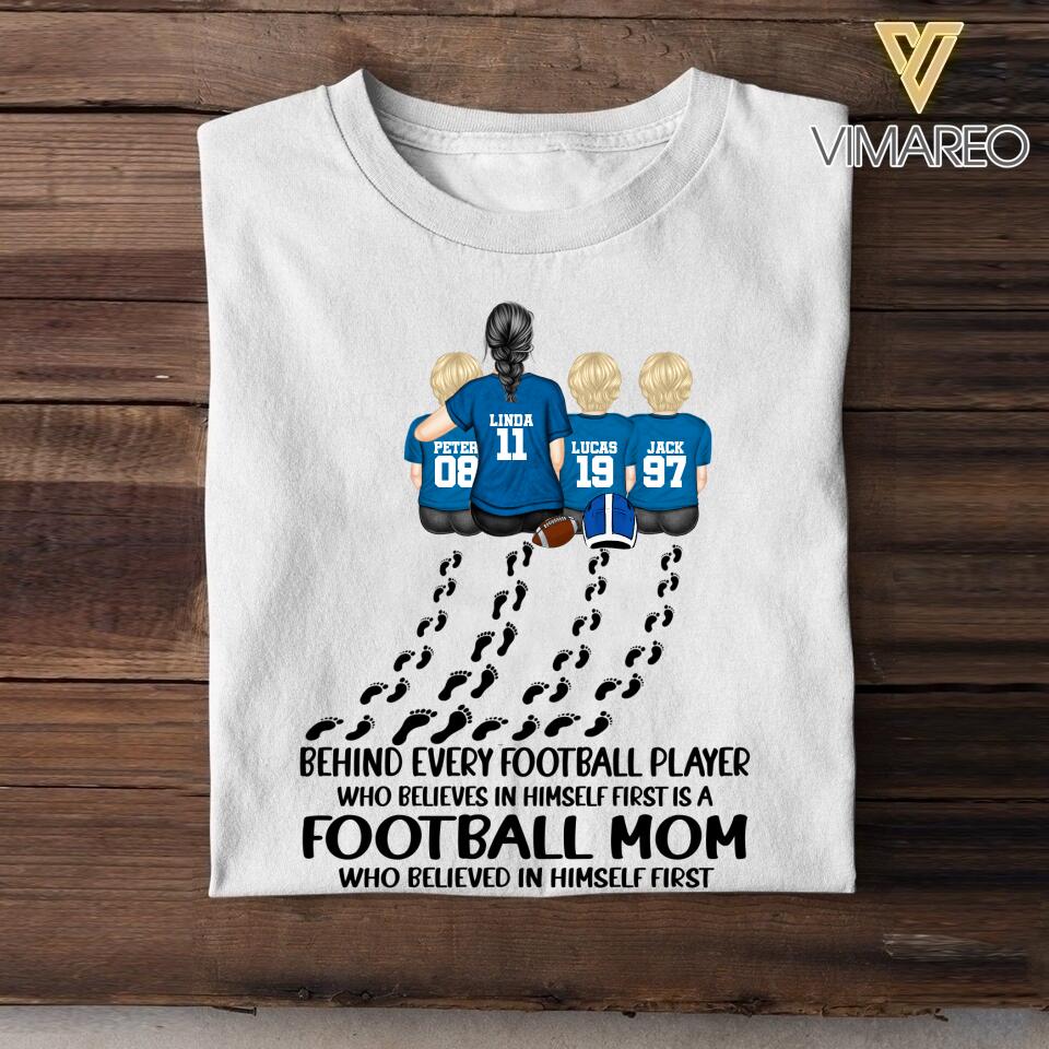 Personalized American Football Mom Tshirt Printed 22JUY-DT20
