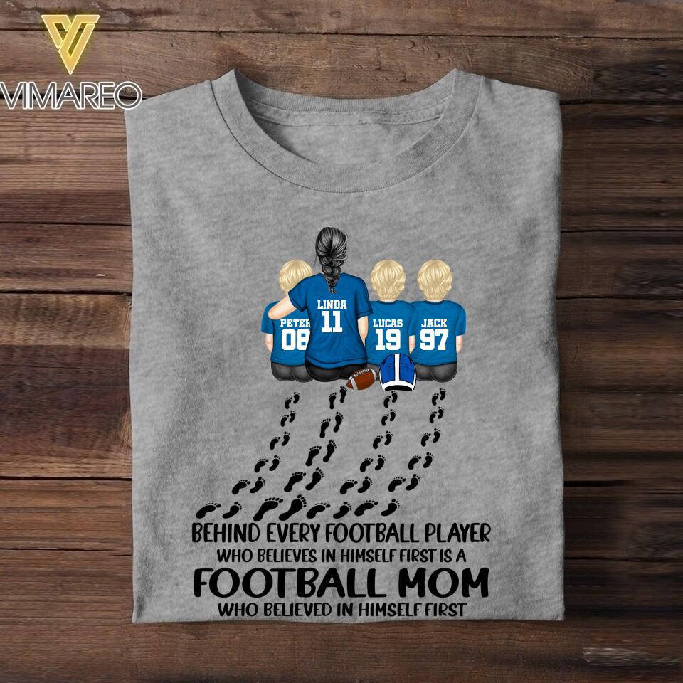 Personalized American Football Mom Tshirt Printed 22JUY-DT20