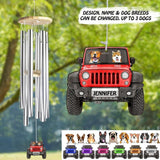 Personalized Jeep Dog Wind Chime Printed 22JUY-DT20