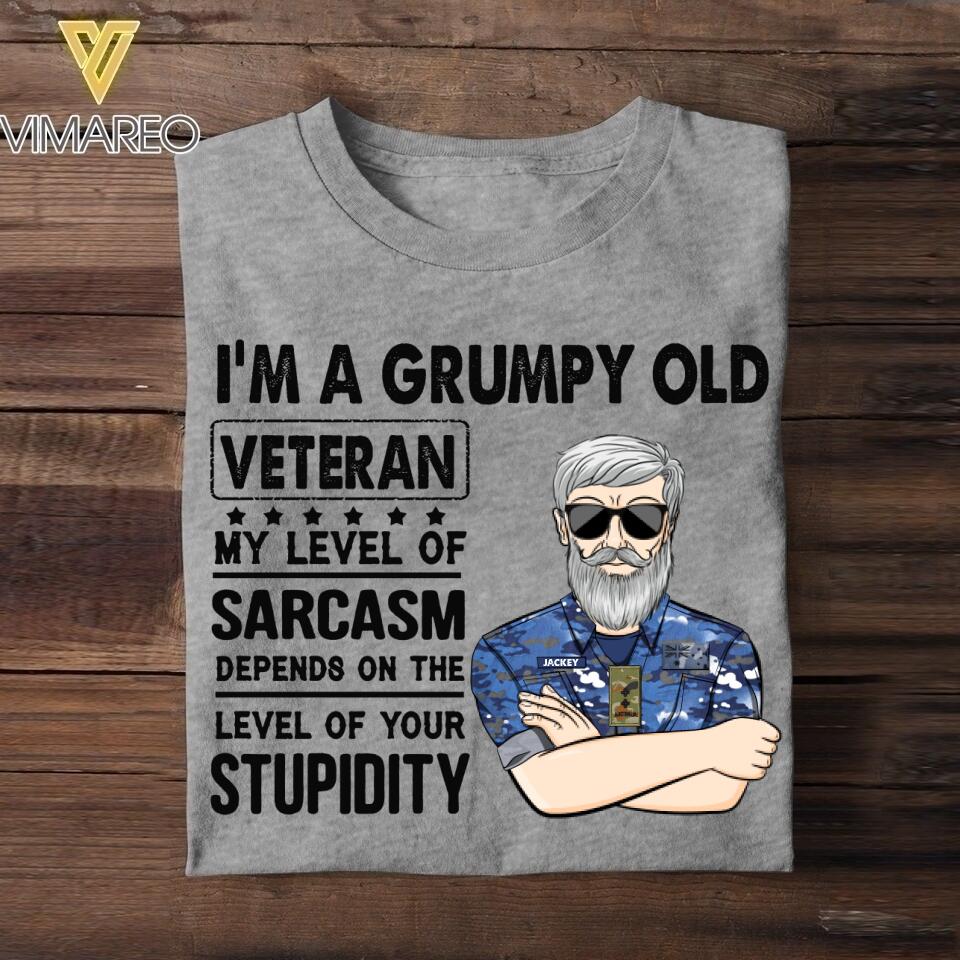 Personalized Australian Veterans's/Soldier Tshirt Printed 22JUY-HC20