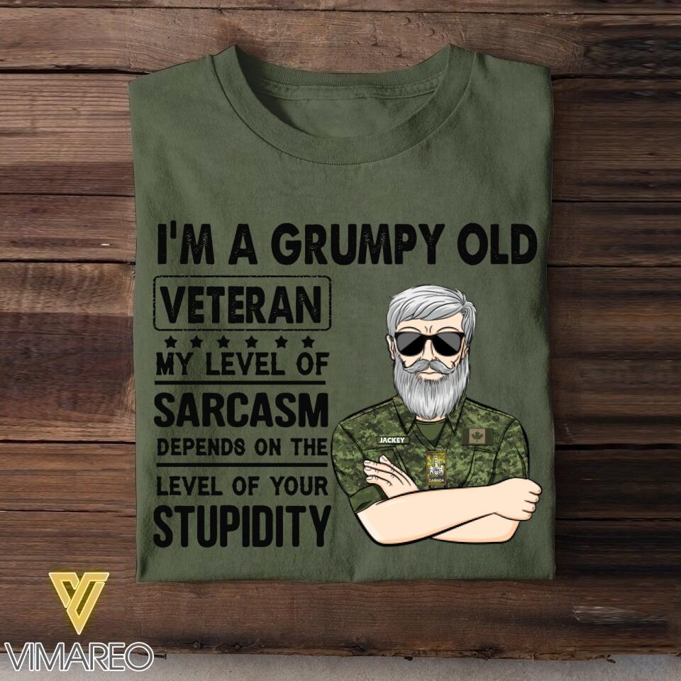 Personalized Canadian Veterans's/Soldier Tshirt Printed 22JUY-HC20