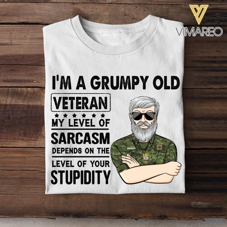 Personalized Canadian Veterans's/Soldier Tshirt Printed 22JUY-HC20