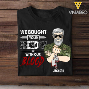 Personalized Canadian Veterans's/Soldier Tshirt Printed 22JUY-MA21