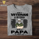 Personalized Being A Canadian Veteran Is An Honor Being A Papa Is Priceless Tshirt Printed QTVQ2207