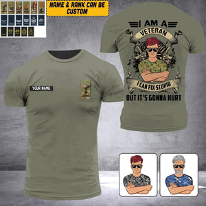 Personalized Australia I Am A Veteren Soldier/ Veteran Tshirt 3D Printed DHHQ2107