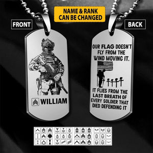 Personalized U.S Veterans/Soldier Necklaces Printed 22JUY-HC22