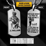 Personalized U.S Veterans/Soldier Necklaces Printed 22JUY-HC22