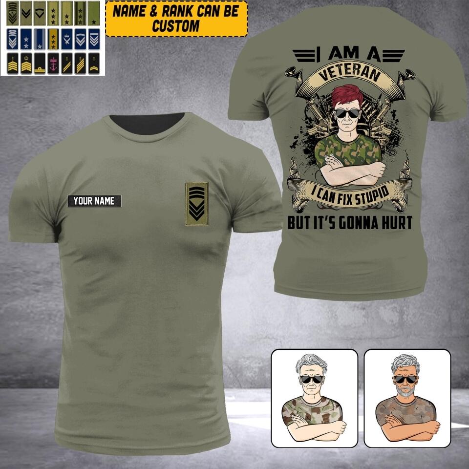 Personalized Norway I Am A Veteren Soldier/ Veteran Tshirt 3D Printed DHHQ2107