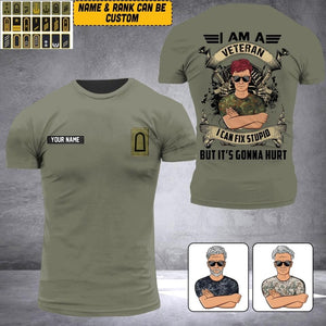 Personalized German I Am A Veteren Soldier/ Veteran Tshirt 3D Printed DHHQ2107