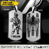 Personalized One Nation Under God Canadian Solider/ Veteran Printed QTDT2507