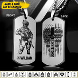 Personalized One Nation Under God US Solider/ Veteran Printed QTDT2507