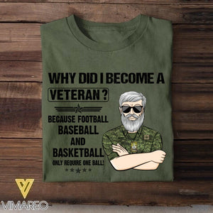 Personalized Why Did I Become A Canadian Veteran Tshirt Printed QTVQ2507