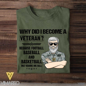 Personalized Why Did I Become A US Veteran Tshirt Printed QTVQ2507