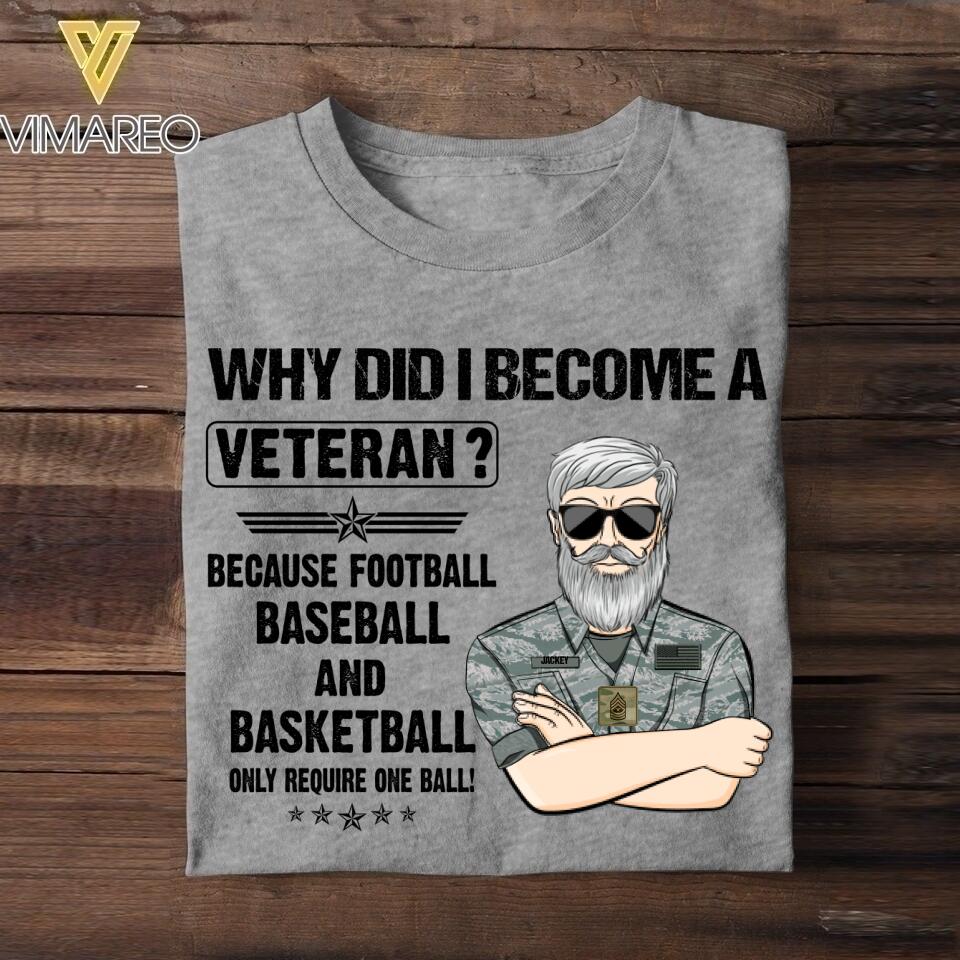 Personalized Why Did I Become A US Veteran Tshirt Printed QTVQ2507