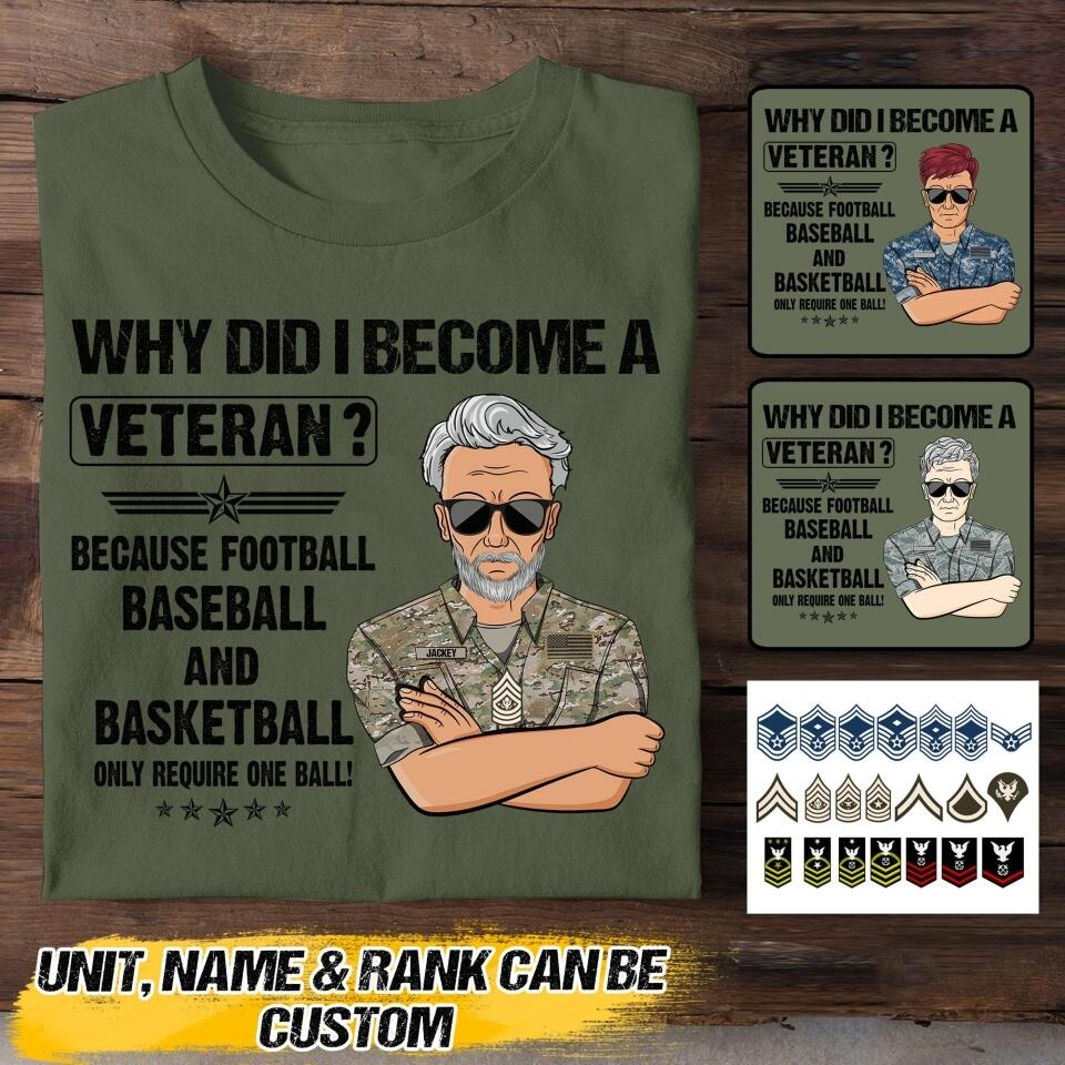 Personalized Why Did I Become A US Veteran Tshirt Printed QTVQ2507