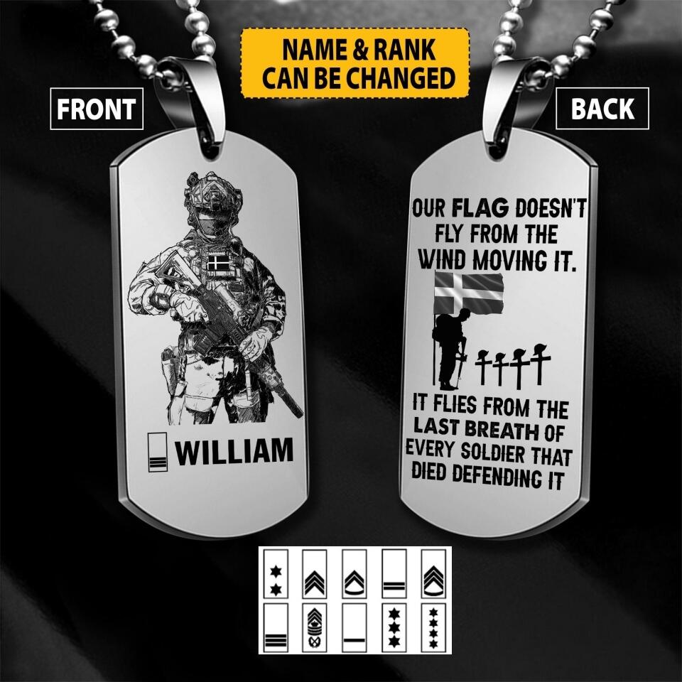 Personalized Danish Solider/ Veteran Necklaces Printed 22JUY-HC25