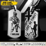 Personalized Lest We Forget UK Solider/ Veteran Necklaces Printed QTDT2207