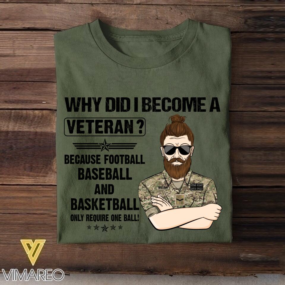 Personalized Why Did I Become An UK Veteran Tshirt Printed QTVQ2507