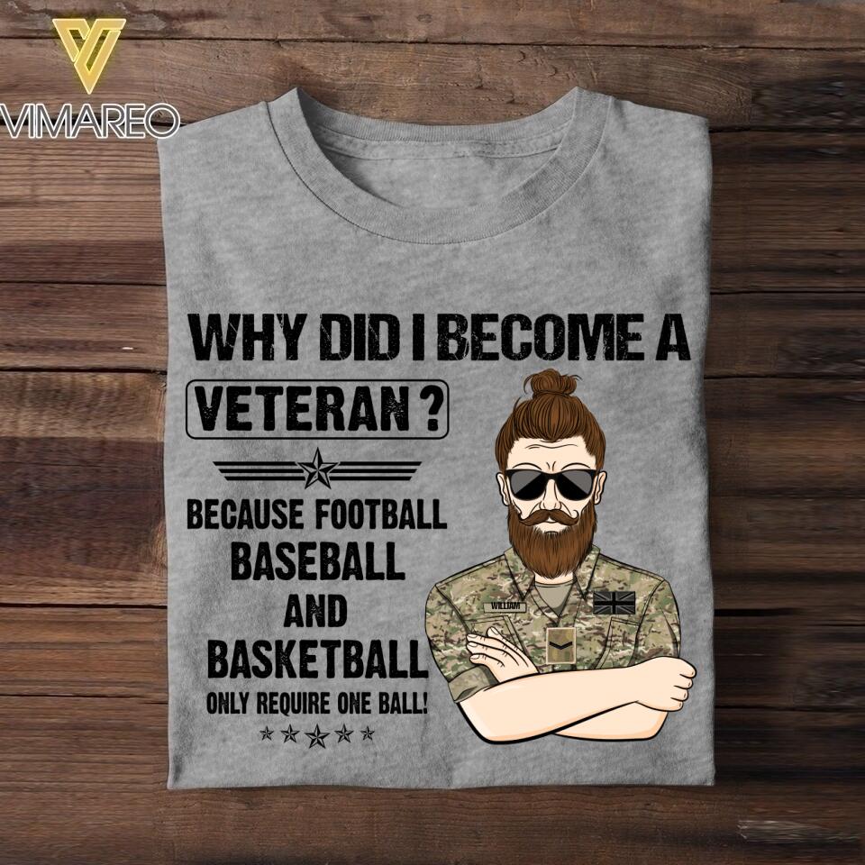 Personalized Why Did I Become An UK Veteran Tshirt Printed QTVQ2507