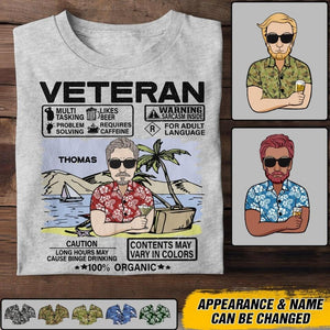 Personalized Australian Veterans/Soldier Tshirt Printed 22JUY-DT25