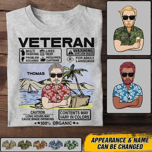 Personalized Canadian Veterans/Soldier Tshirt Printed 22JUY-DT25