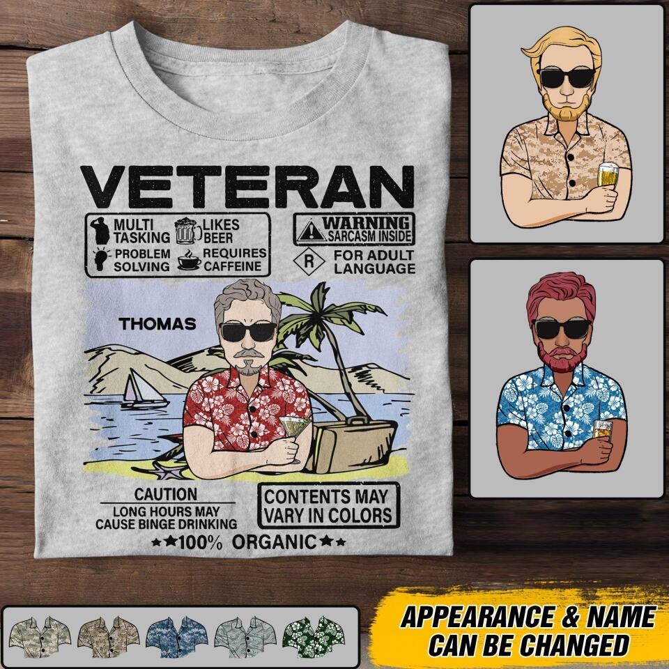 Personalized U.S Veterans/Soldier Tshirt Printed 22JUY-DT25