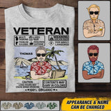 Personalized U.S Veterans/Soldier Tshirt Printed 22JUY-DT25