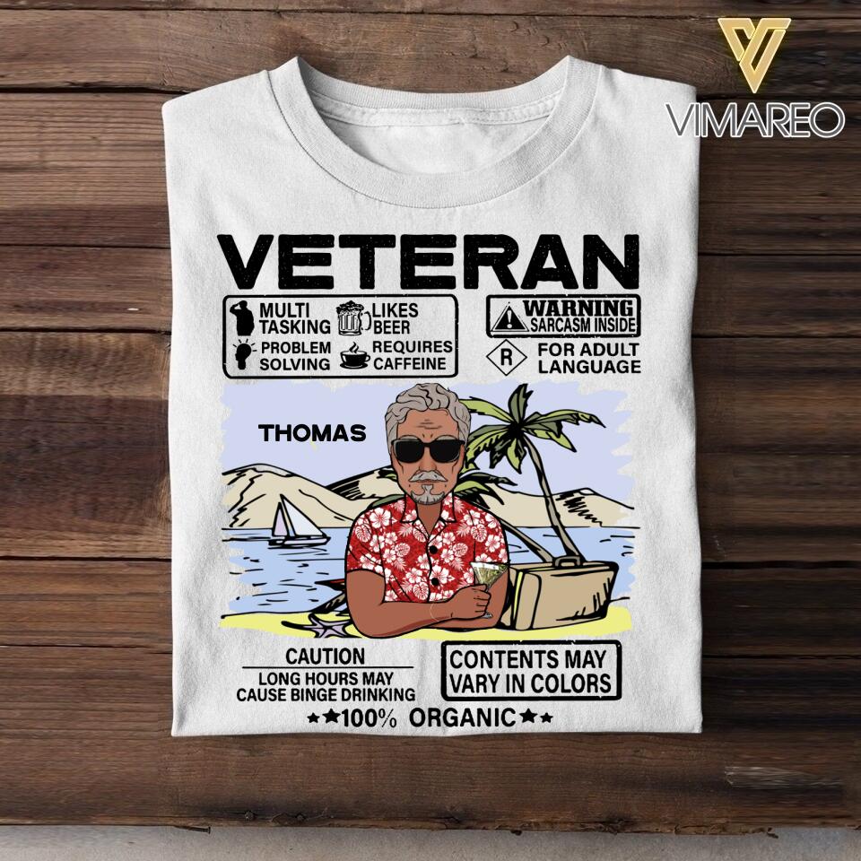 Personalized U.S Veterans/Soldier Tshirt Printed 22JUY-DT25